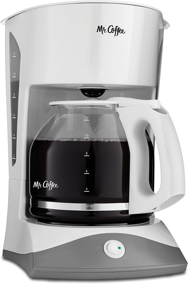 12-Cup Manual Coffee Maker, White