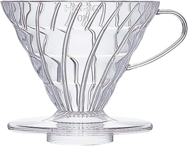 V60 Plastic Coffee Dripper, Size 02, Clear