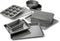 10-Piece Nonstick Bakeware Set, Includes Baking Sheet, Cookie Sheet, Cake Pans, Muffin Pan, and More, Dishwasher Safe, Silver