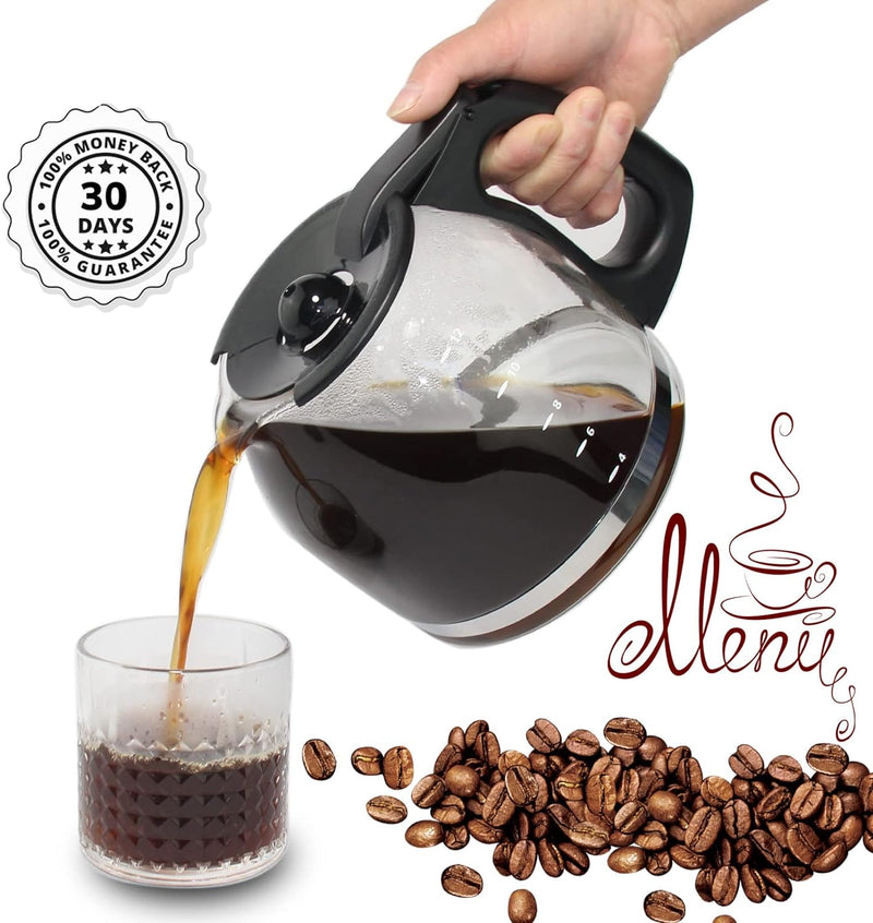 12-Cup Replacement Coffee Carafe Compatible with Mr. Coffee Coffee Maker Pot, Replace Part