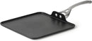 Contemporary Hard-Anodized Aluminum Nonstick Cookware, Square Griddle Pan, 11-Inch, Black