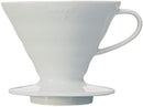 V60 Ceramic Coffee Dripper, Size 02, White