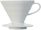 V60 Ceramic Coffee Dripper, Size 02, White