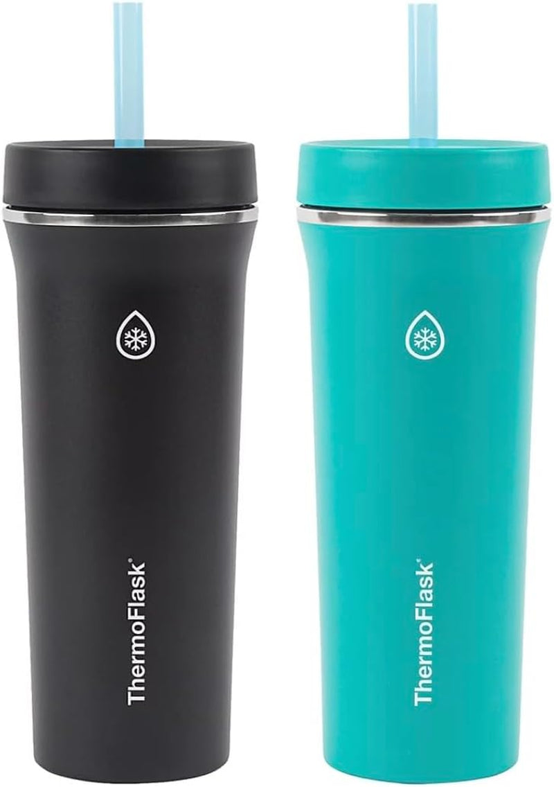 32Oz Insulated Standard Straw Tumbler, 2-Pack (Purple&Gray) (2, 9X12)