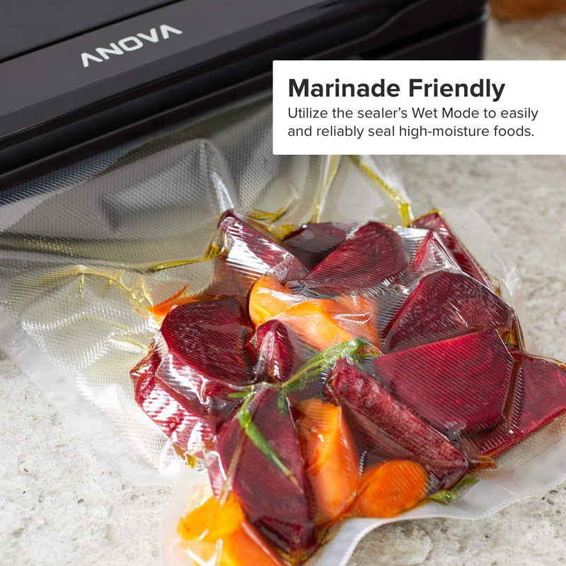 Precision Vacuum Sealer Pro, Includes 1 Bag Roll, for Sous Vide and Food Storage, Black, Medium