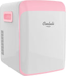 15L Mini Fridge for Bedroom - Car, Office Desk & College Dorm Room - 12V Portable Cooler & Warmer for Food, Drinks, Skin Care, Beauty, Makeup & Cosmetics - AC/DC Small Refrigerator (Pink)