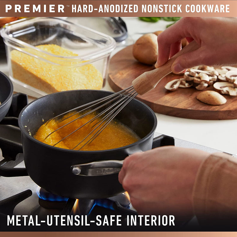 Premier Hard-Anodized Nonstick Frying Pan Set