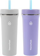 32Oz Insulated Standard Straw Tumbler, 2-Pack, Cloud Gray/Periwinkle