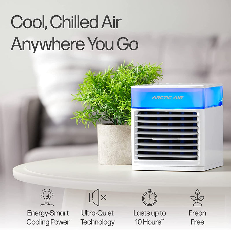 Pure Chill 2.0 Evaporative Air Cooler by  - Powerful, Quiet, Lightweight and Portable Space Cooler with Hydro-Chill Technology for Bedroom, Office, Living Room & More,Blue