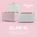 Glam 9L Mini Skincare Fridge - White Mini Fridge for Skin Care Accessories, Makeup, Cosmetics and Facial Masks Storage - Ideal Birthday and Christmas Gift for Women and Teen Girls