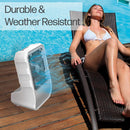 Outdoor Evaporative Cooler, Portable & Ultra-Quiet Air Cooler with 4 Fan Speeds, USB Rechargeable, 6-Hour Battery Life, Great for the Beach, Pool, Deck, Garden & More,White