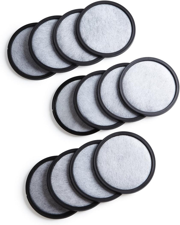 12-Pack Premium Activated Charcoal Water Filter Disk for All Mr. Coffee Models