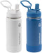 Set of 2 16 Oz Stainless Steel Bottles (White/Blue)