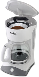 12-Cup Manual Coffee Maker, White