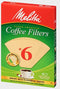 #6 Cone Coffee Filters, Unbleached Natural Brown, 40 Count (Pack of 12) 480 Total Filters Count - Packaging May Vary