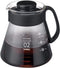 V60 Glass Range Coffee Server, 600Ml, Black