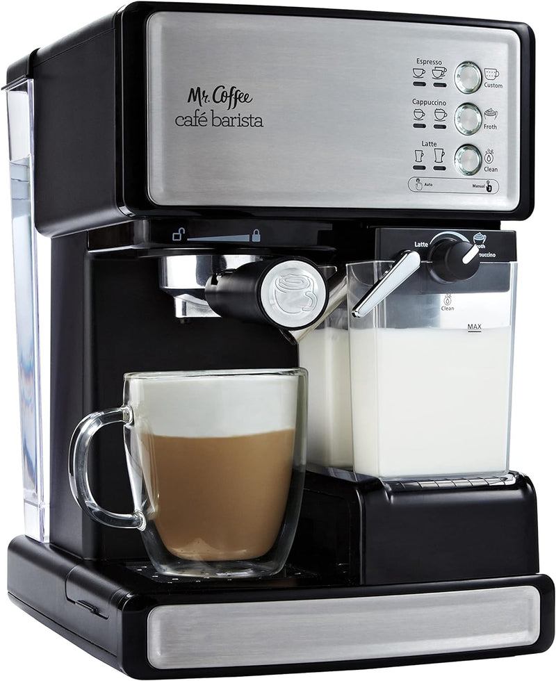 Espresso and Cappuccino Machine, Stainless Steel, Programmable Coffee Maker with Automatic Milk Frother, 15-Bar Pump, Ideal for Home Baristas