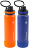 Stainless Steel Insulated Water Bottles, 24 Ounce, 2-Pack, Orange Crush/Navy Edge